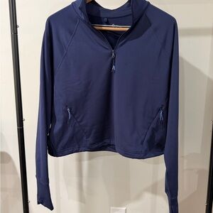 Aerie Deep Blue Hoodie Sweatshirt